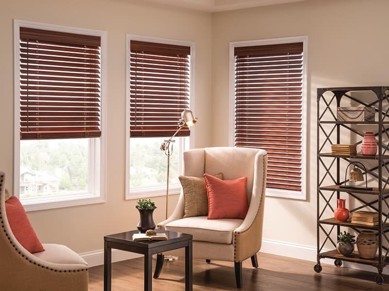 living room with shutters